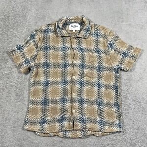 Corridor NYC Shirt Mens Small Acid Plaid Rumba Button Up Short Sleeve Pocket
